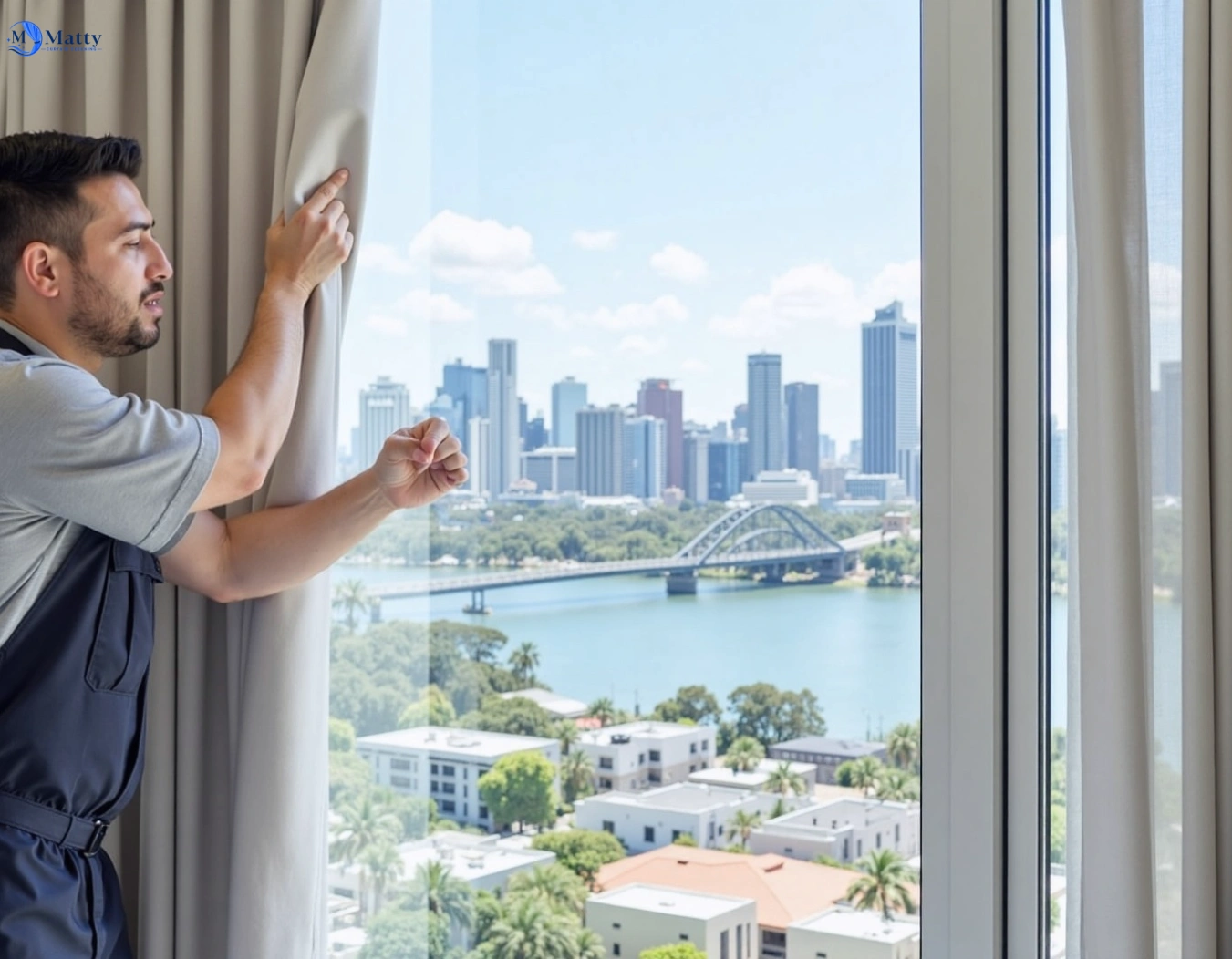Professional curtain steam cleaning service lane-cove-nsw QLD by Matty Curtain Cleaning
